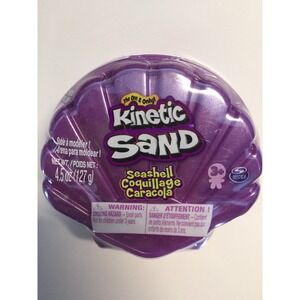 NEW KINETIC SAND Seashell Case 4.5oz PURPLE SHELL FREE SHIPPING ASMR TOY Sensory